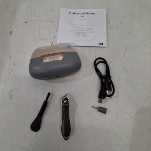 4-IN-1 AUTOMATIC NAIL CLIPPER & POLISHER WITH UV LAMP - GREY (MODEL: M8) image 3