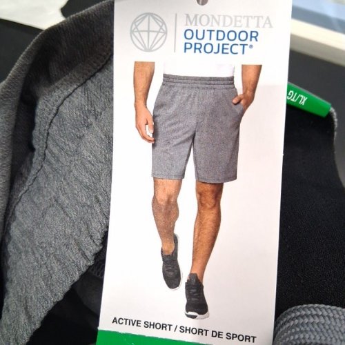 MEN'S MONDETTA ACTIVE SHORTS - EXTRA LARGE - HEATHER GREY (STYLE: 1733028) image 2
