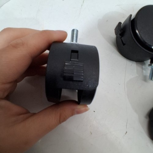 4PK THREADED STEM LOCKING CASTER WHEELS - 2" - BLACK image 4