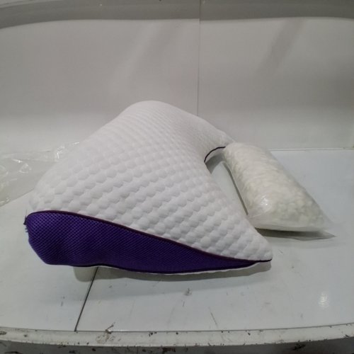 HOMELAB COOLING MEMORY SHREDDED FOAM CRESCENT PILLOW WITH REMOVABLE COVER AND EXTRA PADDING - QUEEN (ITEM: B0DZGYBST6) image 2