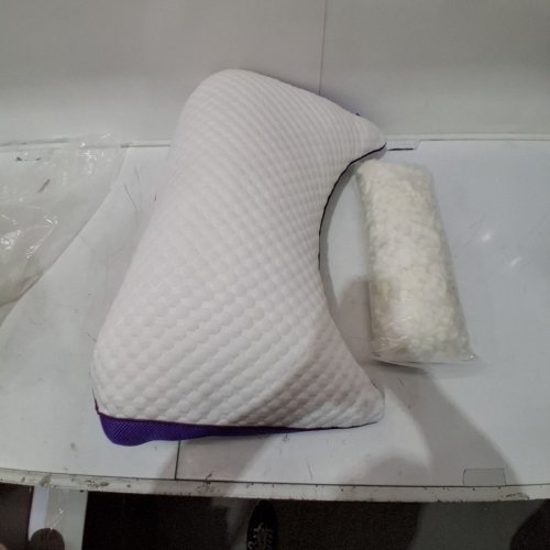 HOMELAB COOLING MEMORY SHREDDED FOAM CRESCENT PILLOW WITH REMOVABLE COVER AND EXTRA PADDING - QUEEN (ITEM: B0DZGYBST6) image 3