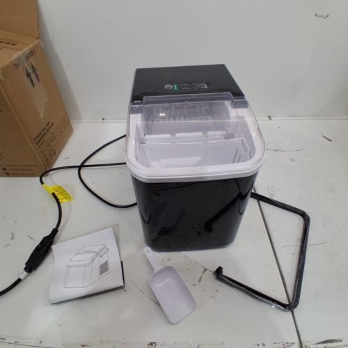 COUNTERTOP ICE MAKER WITH HANDLE AND SCOOP - 26LB - BLACK (MODEL: WBJ-10A) image 3