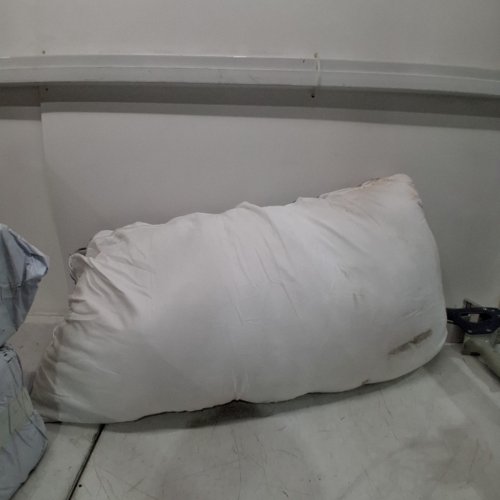 MELLOW COOLING CLOUD DESIGN PUFF PILLOW - KING 20" X 36" - WHITE/GREY image 2