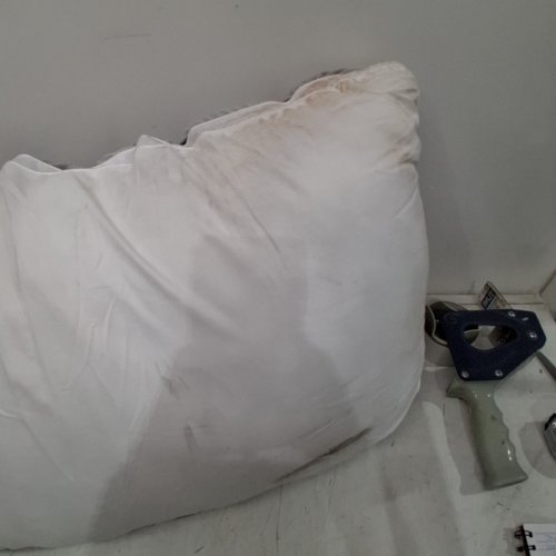 MELLOW COOLING CLOUD DESIGN PUFF PILLOW - KING 20" X 36" - WHITE/GREY image 3