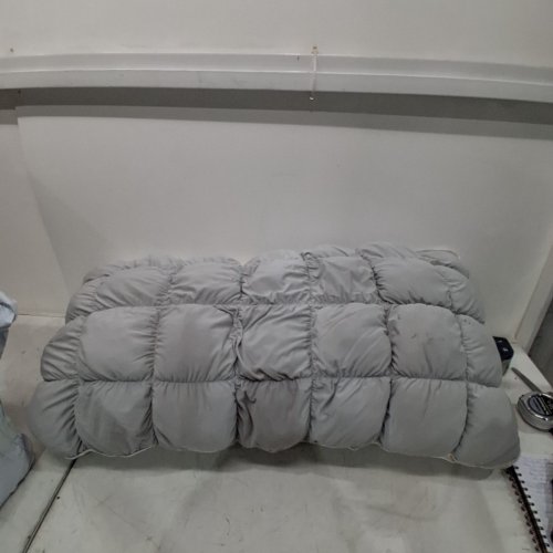 MELLOW COOLING CLOUD DESIGN PUFF PILLOW - KING 20" X 36" - WHITE/GREY image 4
