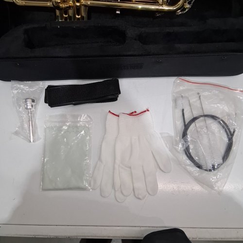 GLORY BB TRUMPET KIT FOR BEGINNER OR ADVANCED WITH CARRYING CASE, GLOVES AND CLEANING SUPPLIES - GOLD (MODEL: X004YPH10F) image 3