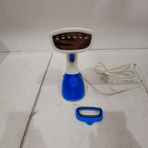 HAMILTON BEACH HANDHELD GARMENT STEAMER WITH BRUSH ATTACHMENT - BLUE/WHITE (MODEL: 11556C) image 3