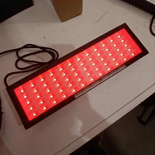 2PK LED STAGE LIGHTS PANELS - PLUG IN - BLACK LIGHT, REDRGB - BLACK FRAME image 2