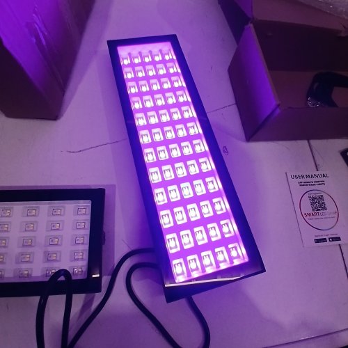 2PK LED STAGE LIGHTS PANELS - PLUG IN - BLACK LIGHT, REDRGB - BLACK FRAME image 3