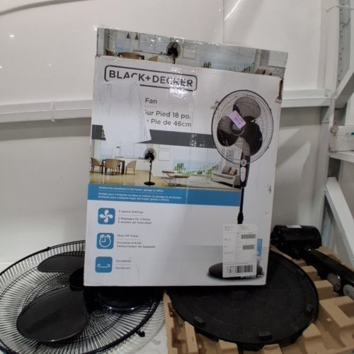 BLACK + DECKER STAND FAN- 18" - BLACK (MODEL: BFSR18B-02) image 5