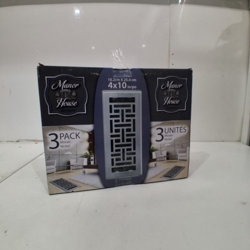 3PK MANOR HOUSE MOSAIC VENT COVER - 4" X 10" - NICKEL (MODEL: MH2002) image 2