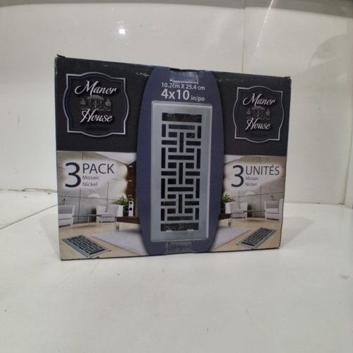 3PK MANOR HOUSE MOSAIC VENT COVER - 4" X 10" - NICKEL (MODEL: MH2002) image 3