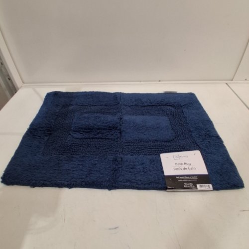 MAINSTAYS NOODLE BATH RUG - 17" X 24" - NAVY BLUE image 2