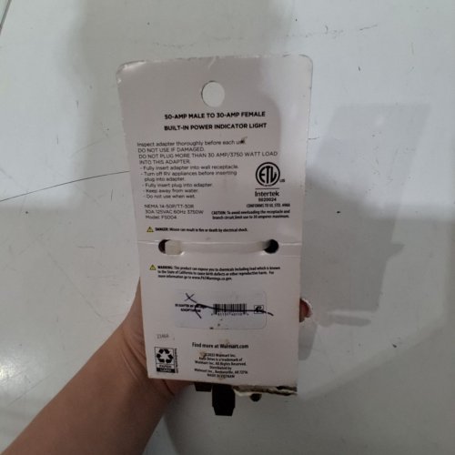 AUTO DRIVERV POWER ADAPTER WITH LIGHT - UNIVERSAL - 30-50 AMP - BLUE image 3