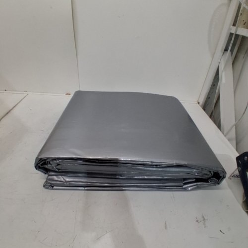 AMAZON BASICS MULTI PURPOSE WATERPROOF THICK POLY TARP COVER - 12FT X 25FT - SILVER image 3