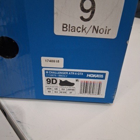MEN'S HOKA TRAIL RUNNING SHOES CHALLENGER ATR 6 GTX - SIZE 9D - BLACK / YELLOW (MODEL:1116876 ) image 2