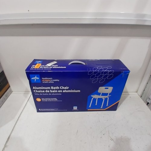 MEDLINE GUARDIAN DELUXE ALUMINUM BATH CHAIR - 400LBS CAP - GREY (MODEL: G2-101KRX1) image 5
