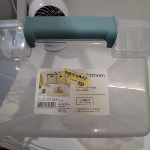 BRIGHTROOM STORAGE BIN WITH LATCHES - 15QT - CLEAR (MODEL:002-02-6062) image 2
