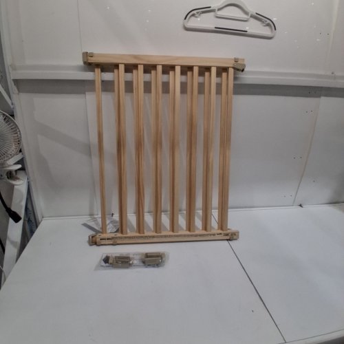 EVENFLO TOP OF STAIRS-STYLE EXTRA TALL GATE - TAN WOOD (MODEL: 10500) image 2