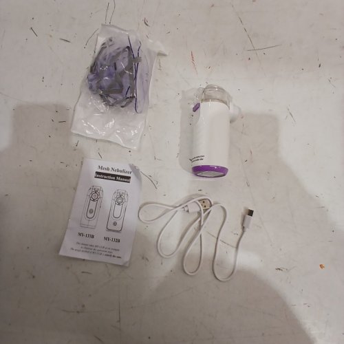 PORTABLE MESH NEBULIZER - 3.7 V BATTERY - WHITE/PURPLE (MODEL: MY-133B) image 4