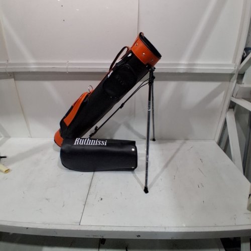 RUTHNISSI LIGHTWEIGHT GOLF STAND BAG, WITH PADDED STRAP - ORANGE image 2