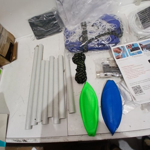 KELTNE POOL VOLLEYBALL NET SET WITH LED LIGHTS - WHITE / BLUE / GREY (MODEL: PVN-28) image 5