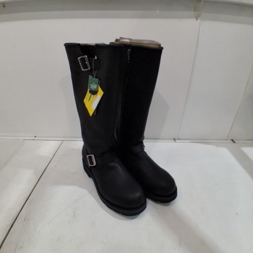 MEN'S RIDE TECS ENGINEER BIKER BOOTS - 16" - SIZE 10.5 WIDE - BLACK image 3