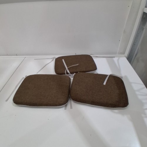 3PK NONSLIP CHAIR CUSHIONS - 13" X 9" - BROWN image 2