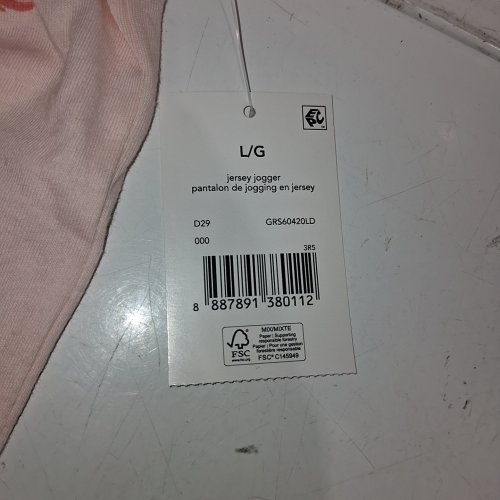 WOMENS FLORAL JOGGER PANTS - LARGE - PINK/FLORAL image 3