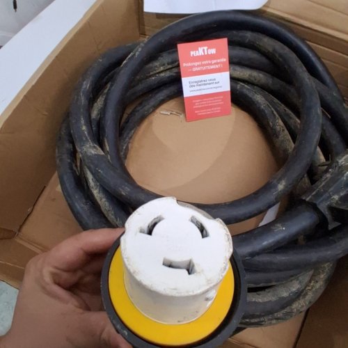 50FT PEAKTOW RV EXTENSION CORD - 50AMP POWER SUPPLY CABLE WITH LED INDICATOR, GRIP HANDLE, AND CORD ORGANIZER ETL/CETL LISTED (MODEL: PTR0122) image 3