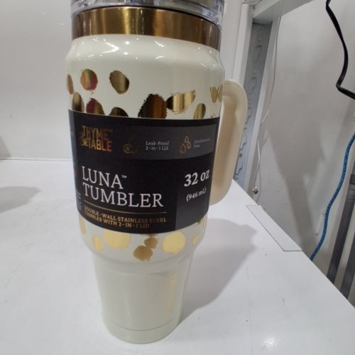 THYME & TABLE LUNA TUMBLER - 32 OZ - CREAM AND GOLD image 2