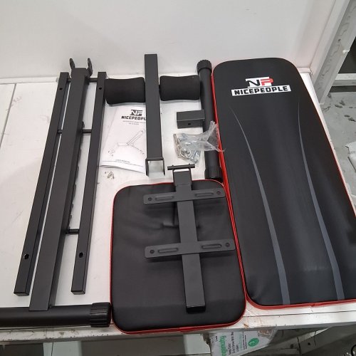 NICEPEOPLE FOLDABLE BASIC WEIGHT BENCH WITH 8 BACKREST POSITIONS - UP TO 660LBS - RED/BLACK (MODEL: FB-23YLD05) image 2