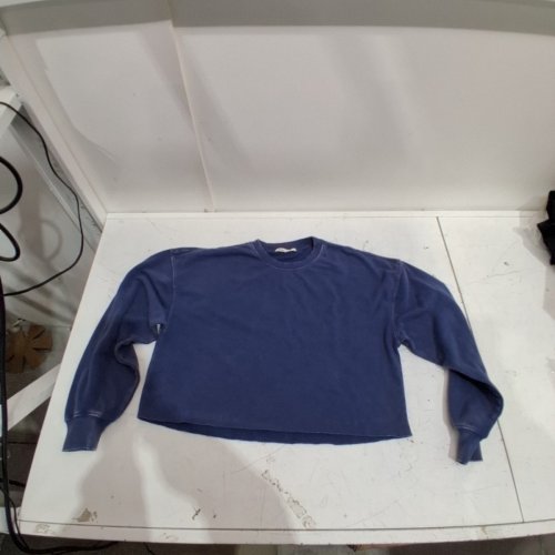 WOMEN'S DOUBLE ZERO CROPPED PULL OVER SWEATER - SMALL - NAVY BLUE (STYLE : DZ26C968) image 2