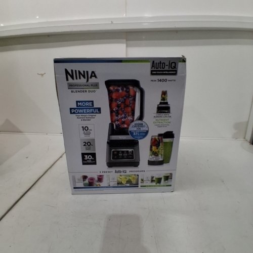 NINJA PROFESSIONAL PLUS AUTO IQ BLENDER DUO - 72OZ & 24OZ CONTAINERS - 1400W - BLACK (MODEL: BN751C) image 2