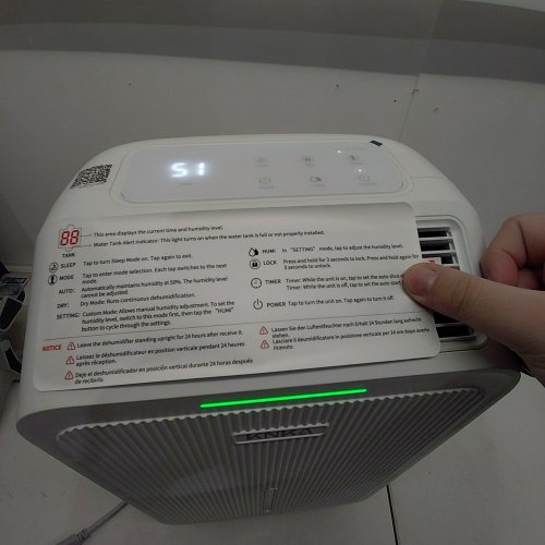 KNKA DEHUMIDIFIER WITH DRAIN HOSE - 2500SQFT - 230W - 120V - WHITE (MODEL: PD22SC-12) image 2