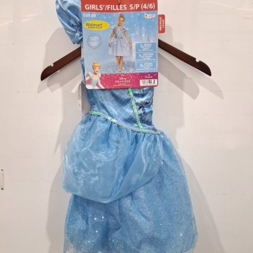 GIRL'S DISGUISE DISNEY PRINCESS CINDERELLA DRESS - SMALL (4-6) - BLUE (STYLE: 162639-WCN) image 3