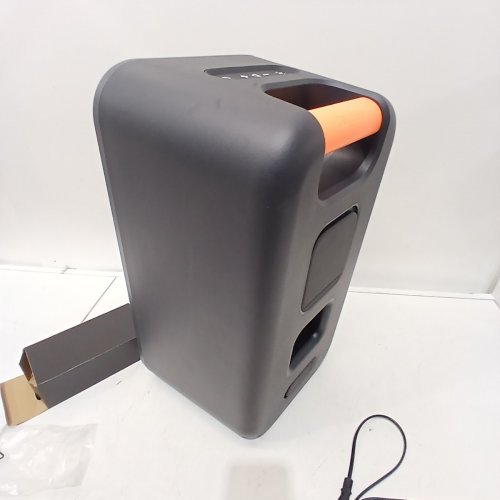SKULLCANDY STOMP XL WIRELESS BLUETOOTH PARTY SPEAKER - INTEGRATED CARRY HANDLE​, IPX5 WATER RESISTANCE, 12-HOUR BATTERY LIFE - BLACK ORANGE (MODEL:2SKSK1851/4449801) image 6