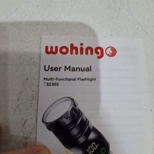 WOHINGO BATTERY POWERED MULTI-FUNCTIONAL FLASHLIGHT WITH DUAL LIGHTING SYSTEM, MAGNETIC BOTTOM AND POWERBANK FUNCTION - BLACK (MODEL: S2305) image 3