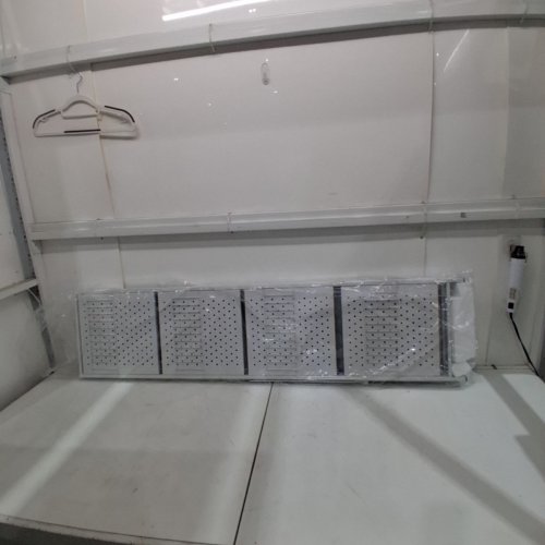 MOLYHOM 5-TIER METAL FOLDING STORAGE SHELVES WITH WHEELS - WHITE - (MODEL: 001) image 3