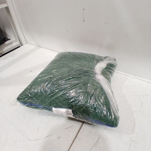 ROOM ESSENTIALS FUZZY THROW PILLOW - 18" X 18" - GREEN/BLUE image 4