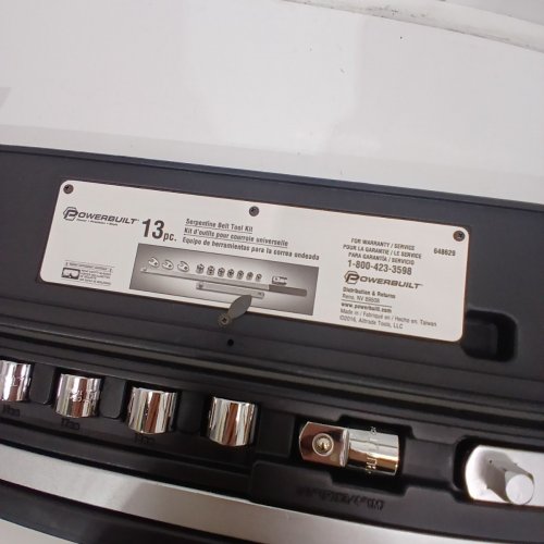 POWERBUILT SERPENTINE BELT TOOL SET/KIT With CARRY CASE, COMPATIBLE WITH MOST VEHICLES (MODEL: 648629) image 3