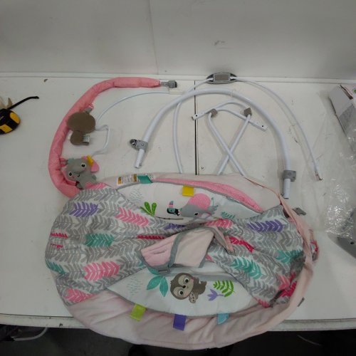 BRIGHT STARTS ROSY VINES COMFY BABY BOUNCER WITH VIBRATING AND MUSIC - PINK/PATTERNED (MODEL: 128990) image 2