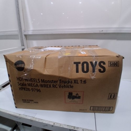 HOT WHEELS RC MONSTER TRUCKS MEGA-WREX IN 1:15 SCALE EXTRA LARGE REMOTE-CONTROL TOY TRUCK - BLUE/GREEN (MODEL: HPK28-9796) image 7