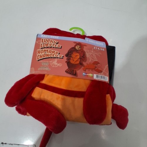 TODDLER LUCKY LOBSTER BUNTING COSTUME - 0-6 MONTHS - RED ORANGE image 2