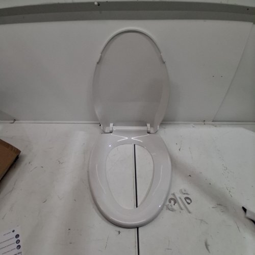 GARVEE ELONGATED SOFT CLOSE TOILET SEAT COVER / LID - 19" - WHITE (MODEL: PHO-0R8LA399) image 2