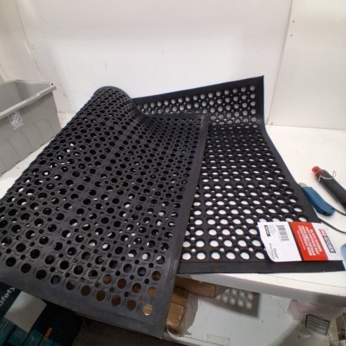 PRO-KITCHEN NON SLIP RUBBER FLOOR MAT BLACK, ANTI FATIGUE- 36" X 60" - BLACK image 2