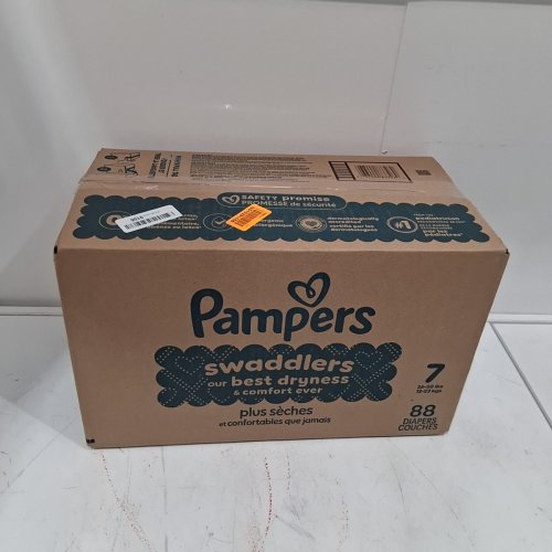 88PK PAMPERS SWADDLERS DISPOSABLE BABY DIAPERS - SIZE 7 - MULTICOLOURED image 3
