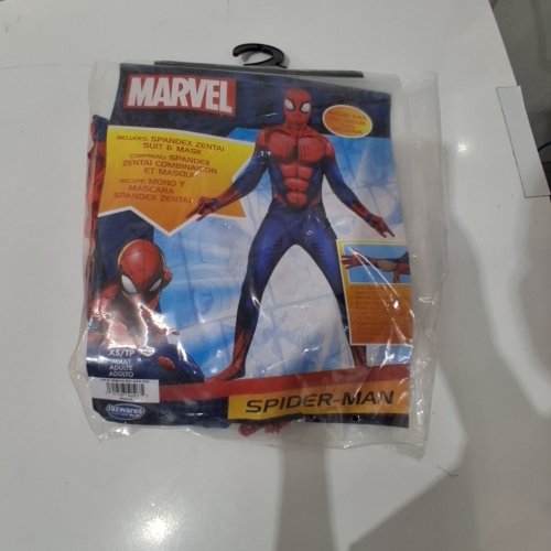 2PC MEN'S JAZWARES SPIDERMAN COSTUME - EXTRA SMALL - BLUE/RED image 2