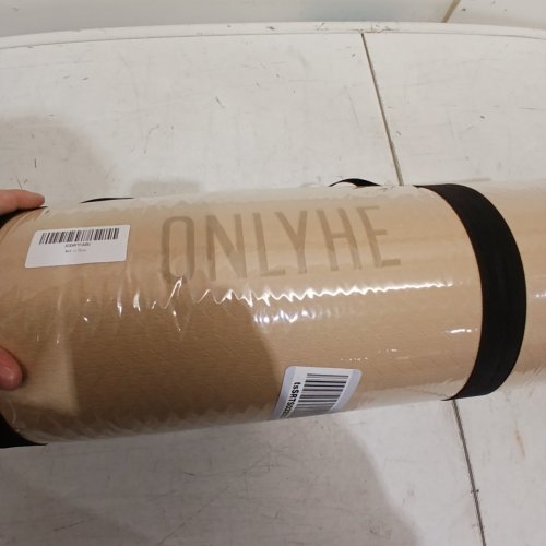 ONLYHE THICK YOGA MAT WITH CARRY HANDLES - 25" LENGTH - KHAKI image 4