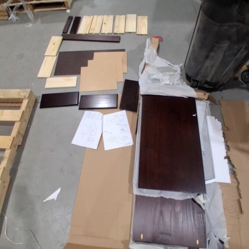 SOLID WOOD COMPUTER DESK WITH DRAWERS - 43.5" - ESPRESSO (MODEL: 8844) image 3